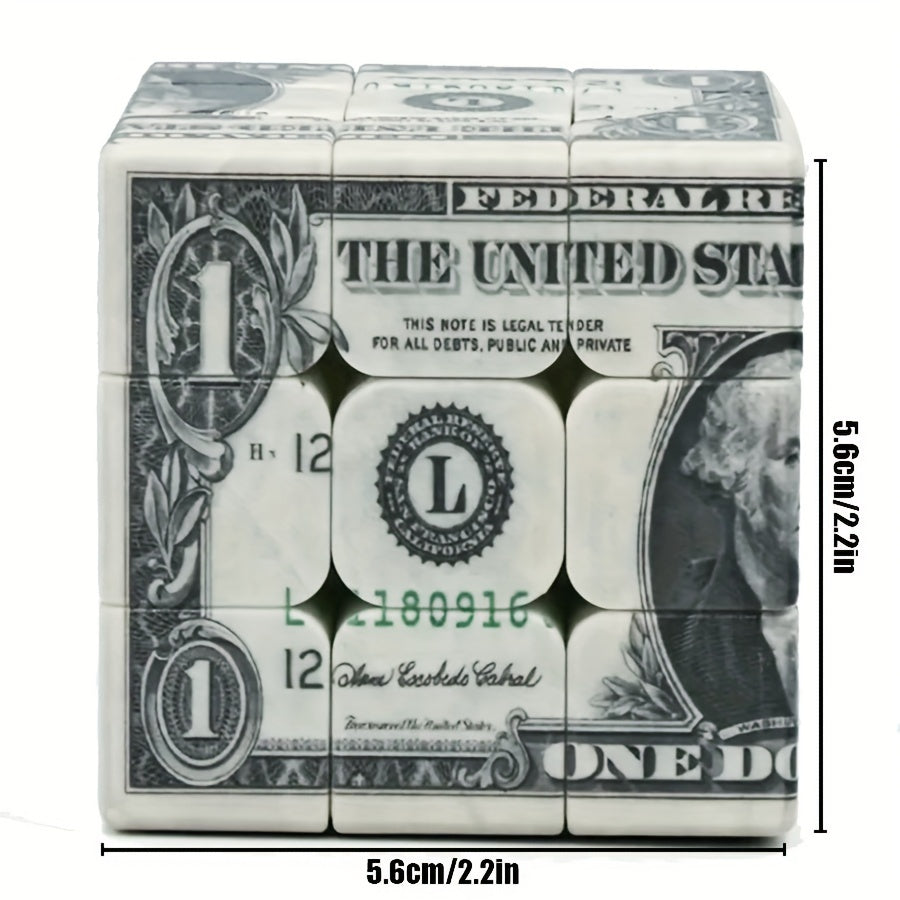 1pc Speed Cube with Unique 1 Bill Infinite Magic Puzzle ABS Resin