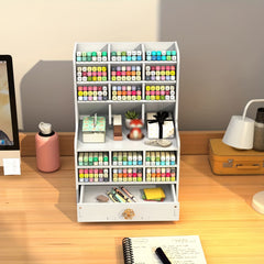Plastic Desktop Storage Rack Pen Holder Student Dorm Stationery Organizer