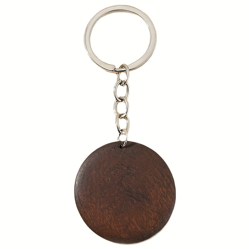 Wood Round Keychain Pendant MAMA Gift Bag Accessories