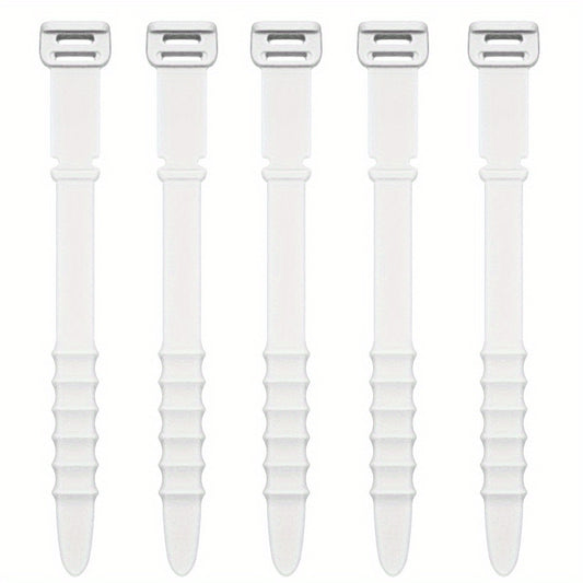 10pcs Silicone Zip Ties Fishbone Shape Cable Straps for Wire Management