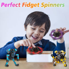 Transformable Fidget Spinners High Speed Bearings DIY Robot Toys