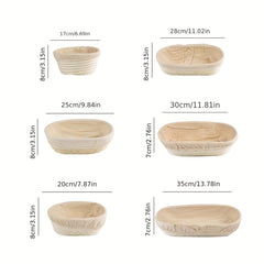 Bread Proofing Basket Oval Cane With Bread Lame and Linen Liner