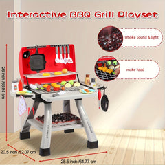 Kids Play Kitchen Toy Grill BBQ Kitchen Playset Outdoor Toy