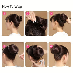 Synthetic Hair Bun Donut Wrap Around Hair Extensions for Girls
