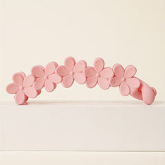 3pcs Peach Pink Frosted Banana Clips Hair Accessories