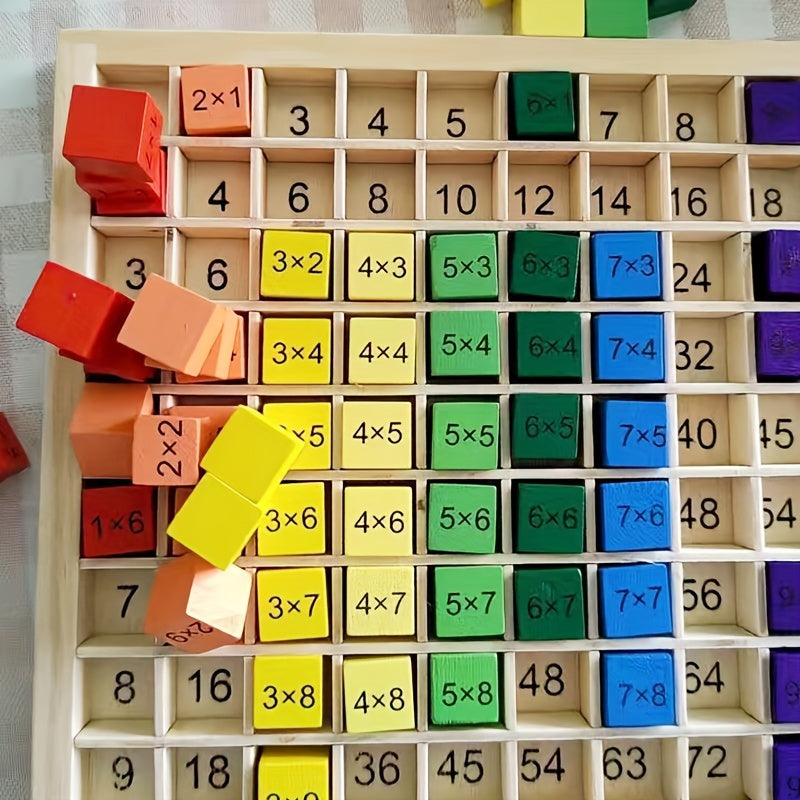 Wooden Multiplication Cube Puzzle Educational Math Learning Toy