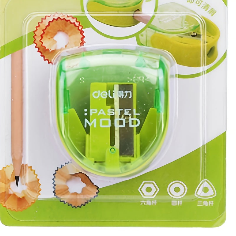 Durable Plastic Pencil Sharpener for School & Office Use with Pencil Holder