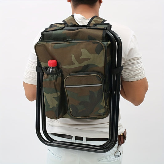 Portable Backpack Ice Chair with Cooler Bag Fishing Beach Chair