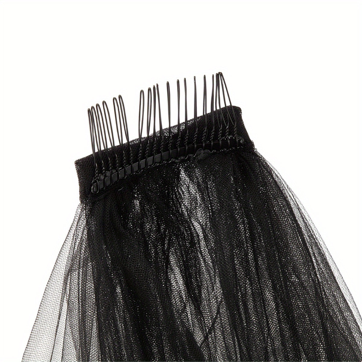 Tulle Bridal Veil with Butterfly Hair Accessory for Weddings