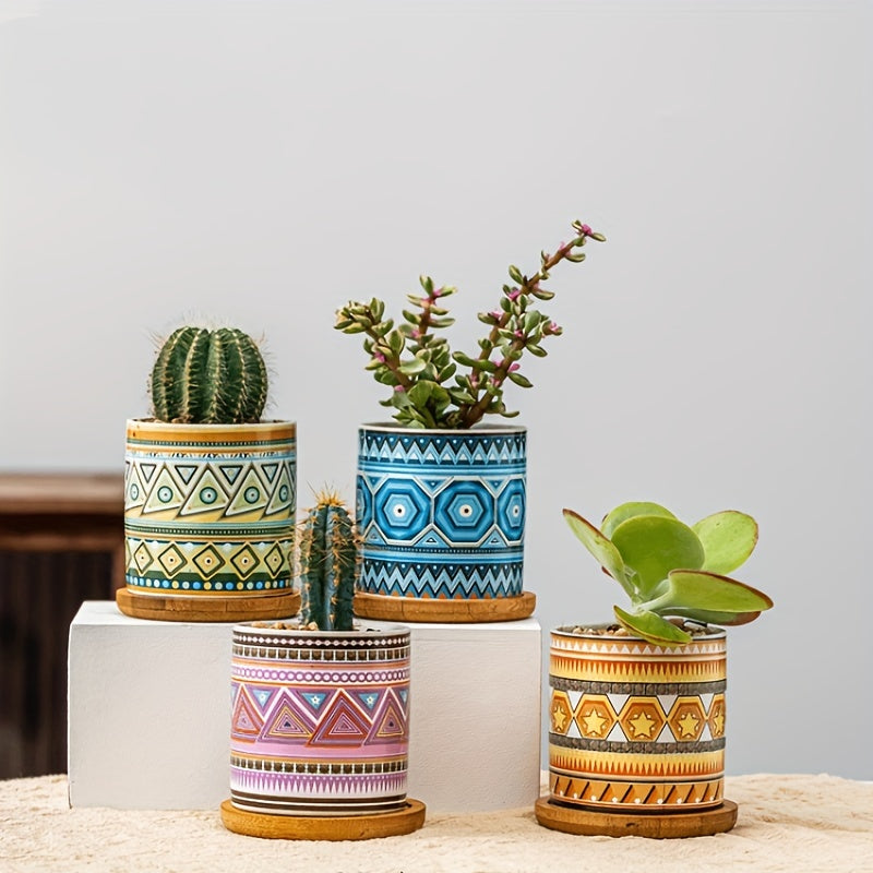 Nordic Style Ceramic Flower Pot for Succulents, Indoor and Outdoor Use