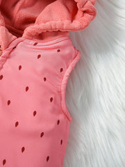 Baby Boy & Girl Hooded Jumpsuit & Foot Socks Set