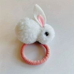 Kids Girls Hair Tie Plush Rabbit Rubber Bands Hair Rope Hair Bands Hair Accessor