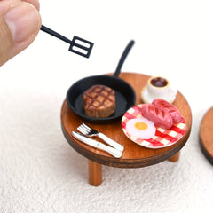 Mini Steak Display Cake Dollhouse Accessories