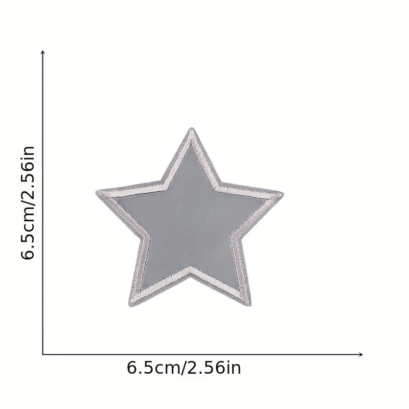 11pcs Night Effect Iron On Patches For Men Embroidered Applique Repair Patch