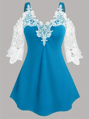 Casual Lace Off Shoulder Tank Top