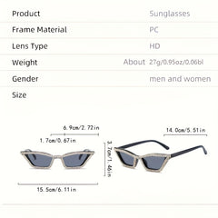 Y2K Rhinestone Cat Eye Sunglasses For Women Men UV400