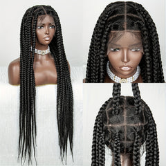 Full Lace Synthetic African Braid Wig Big Strands Beginner Friendly
