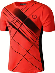 Men's Sport Tee Shirt Dry Comfort Performance Tennis Golf Bowling