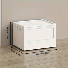 1pc Plastic Folding Storage Bin Wardrobe Clothes Storage Box