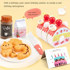 Toy Cake Cutting Fruit Afternoon Tea Set for Kids