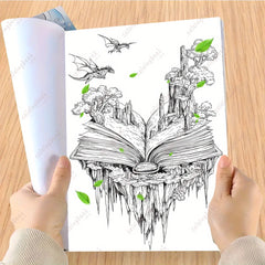 Magic Book Painting Coloring Book Deluxe Edition - Adult Cover