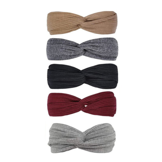 5pcs Boho Stretchy Headbands For Women - Yoga Workout Vintage Hair Accessories