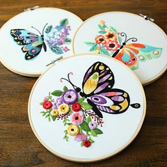 3pcs DIY Craft Embroidery Cross Stitch Kit Flower Pattern Gift
