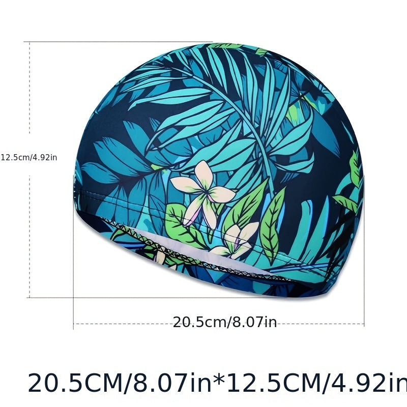 Unisex Quick Drying Swim Cap Printed Pool Hat
