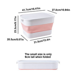 Foldable Plastic Storage Box with Cover for Camping and Household