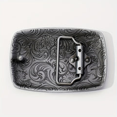 Western Carved Belt Buckle For Women & Men Vintage Jeans Accessories