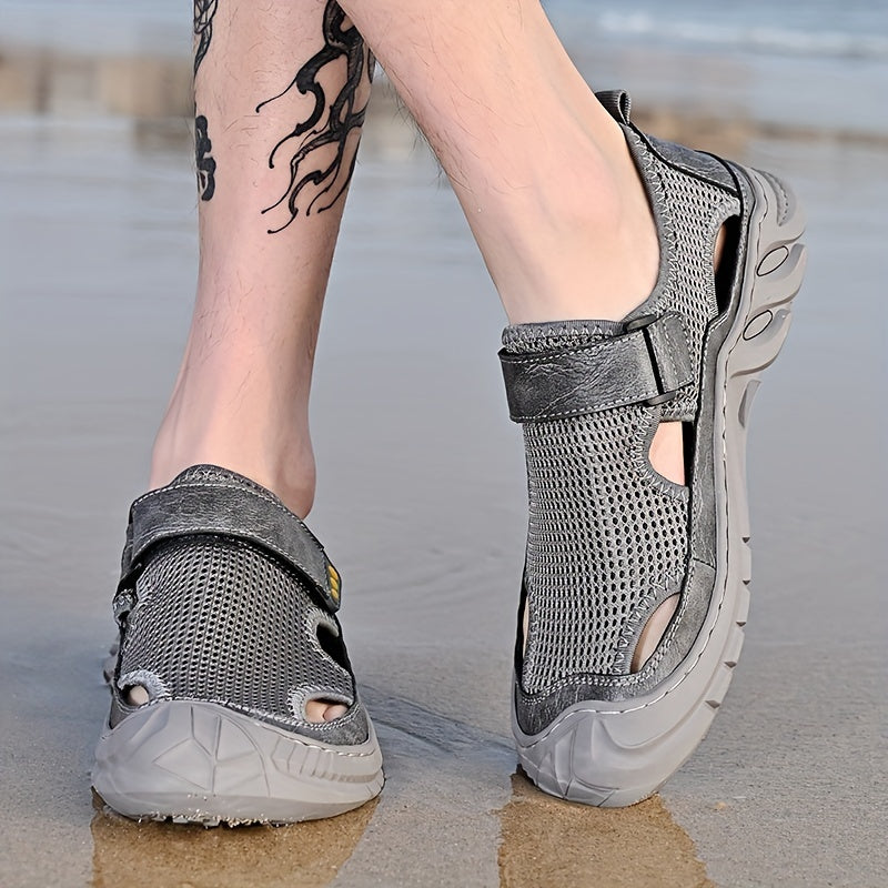 Men's Closed Toe Sandals Breathable Non Slip Beach Shoes
