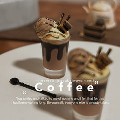 Hazelnut Cocoa Ice Mocha Drink Realistic Durable Lifelike Chocolate Whipped