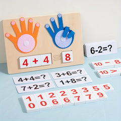 Wooden Finger Counting Board Math Toy for Toddlers 3-6 Years