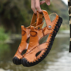  Men Stitched Clogs Anti Skid Slip On Closed Toe Sandals