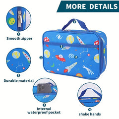 Cartoon Pattern Insulated Lunch Bag for Picnic and Camping