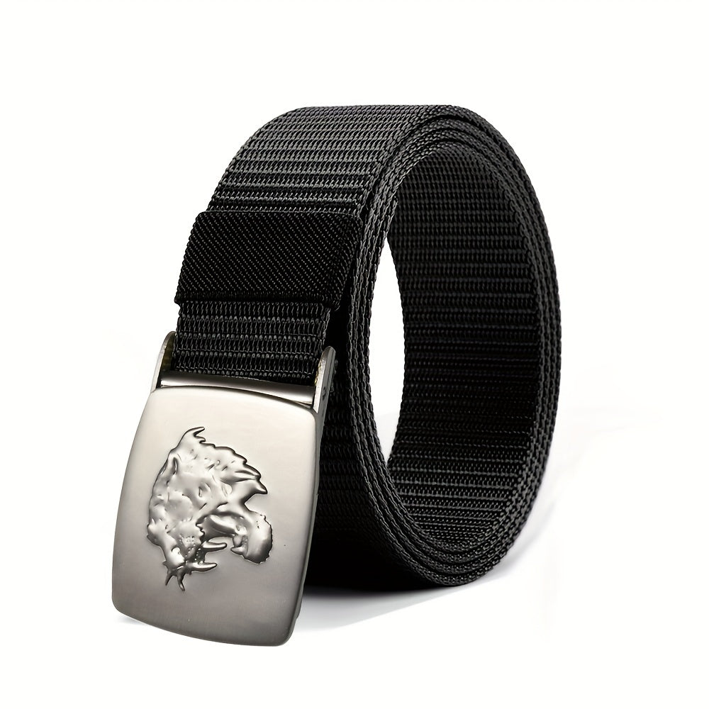 Men's Tactical Canvas Belt Square Buckle
