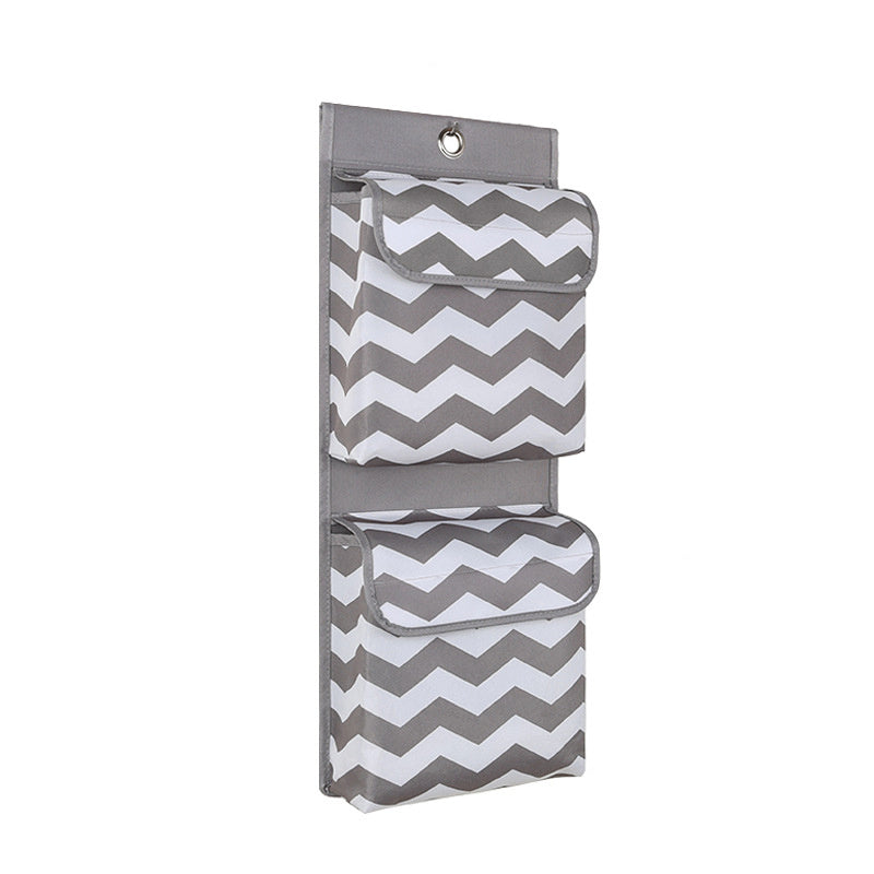Oxford Cloth Hanging Storage Bag 2 Pockets Strong Sticky Hook