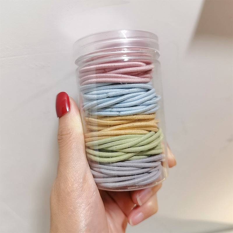 100pcs Hair Elastics Ties Stretchy Rubber Bands Ponytail Holder