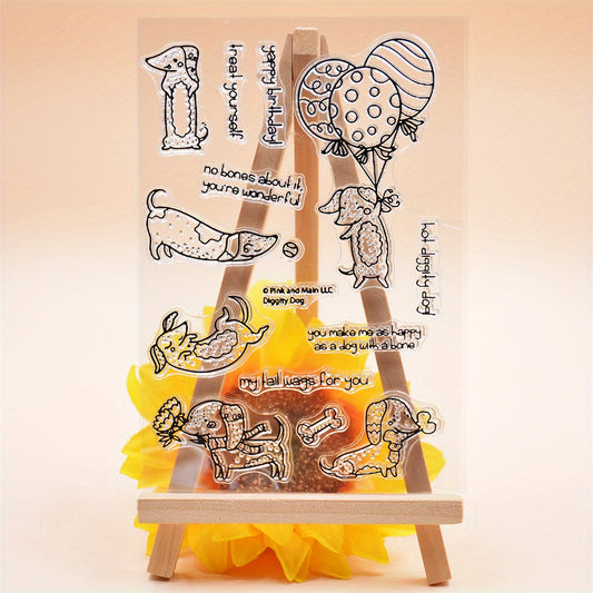 Cartoon Dog Silicone Stamp for Card Making Scrapbooking Crafting
