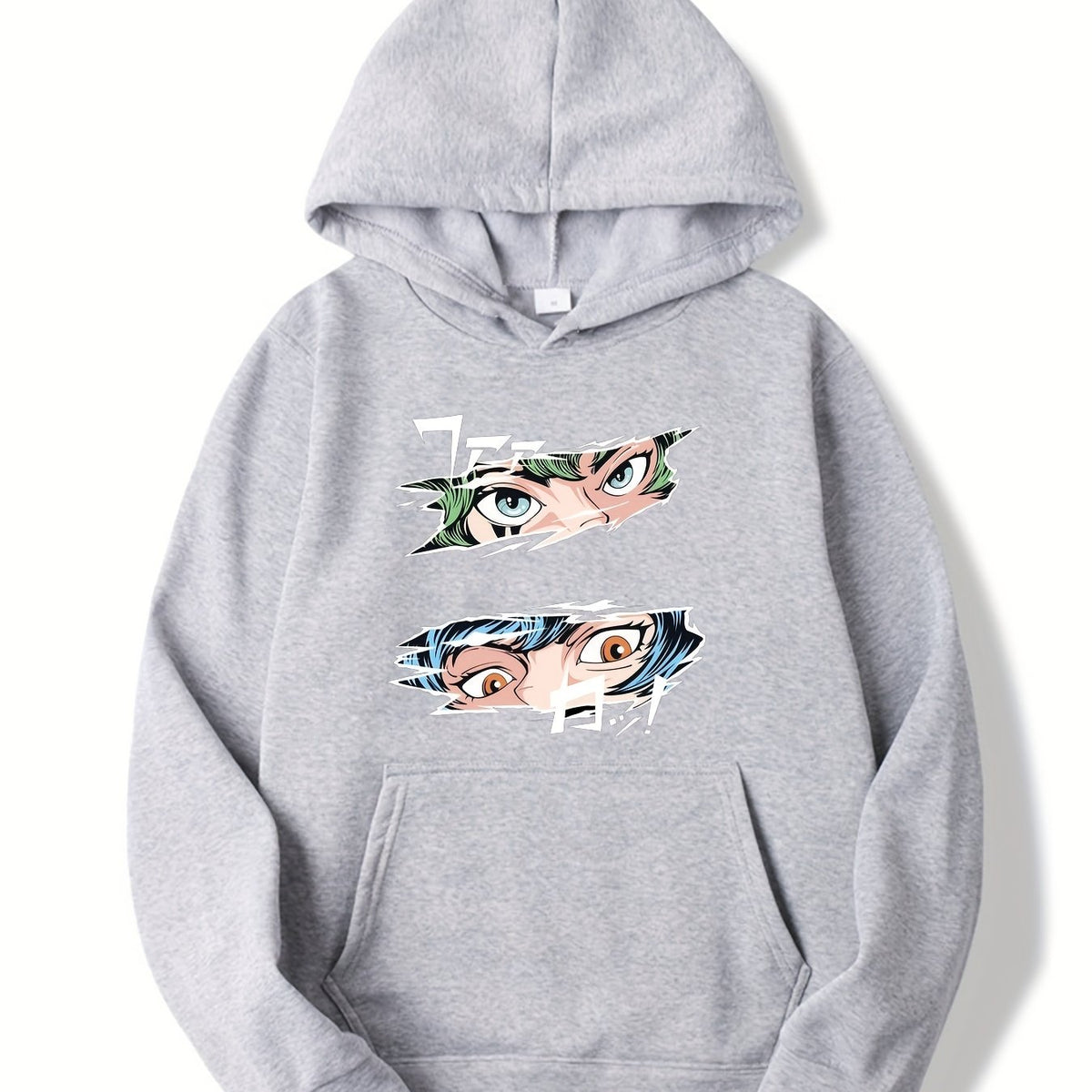 Anime Eyes Print Boys Hooded Sweatshirt