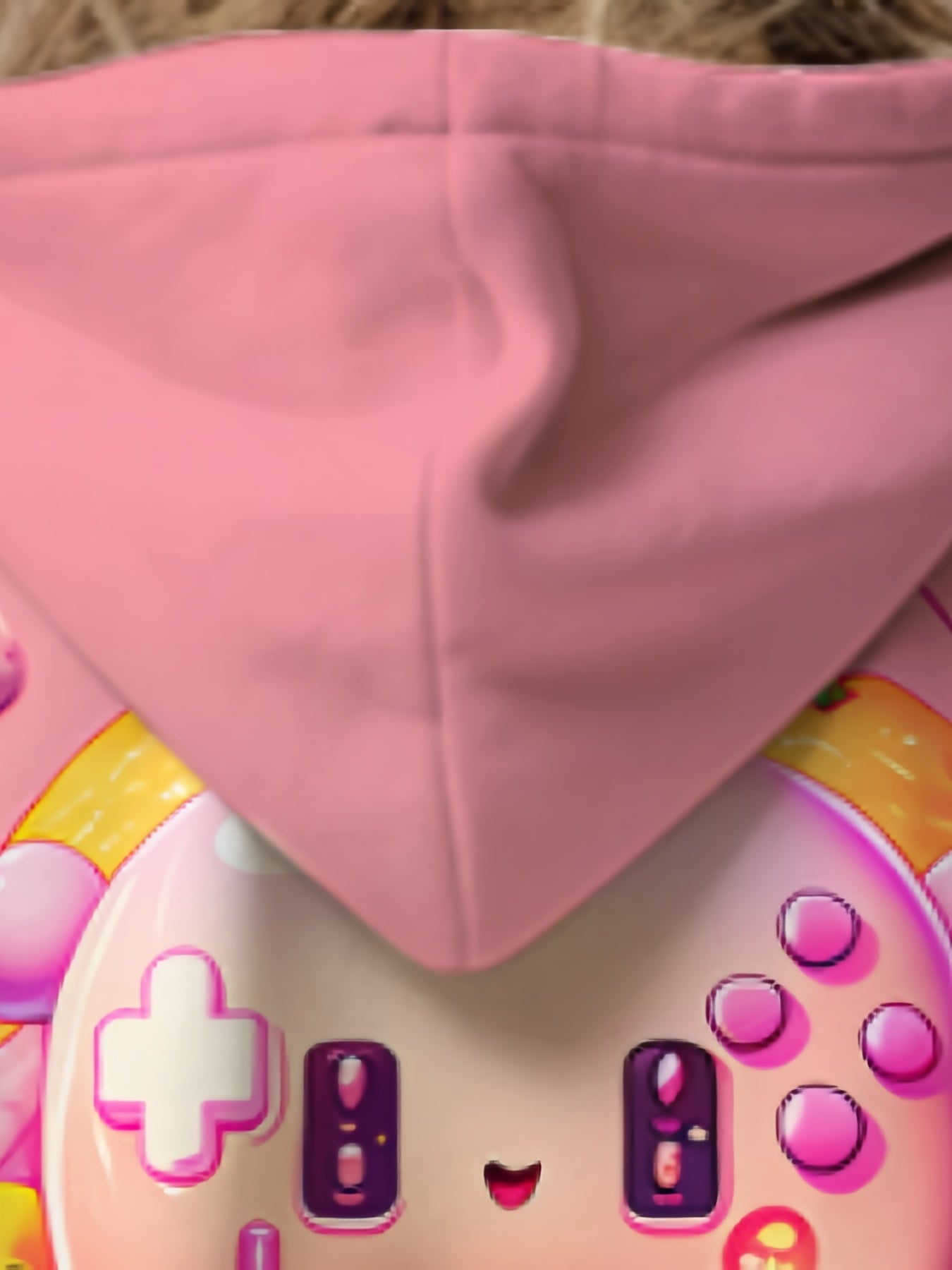 Cartoon Gamepad Graphic Hoodies For Girls 4 14y