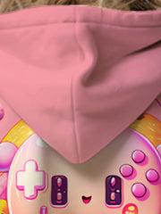 Cartoon Gamepad Graphic Hoodies For Girls 4 14y