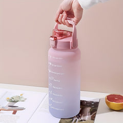 Gradient Straw Water Bottle 3 Pack Outdoor Fitness Cup School Travel