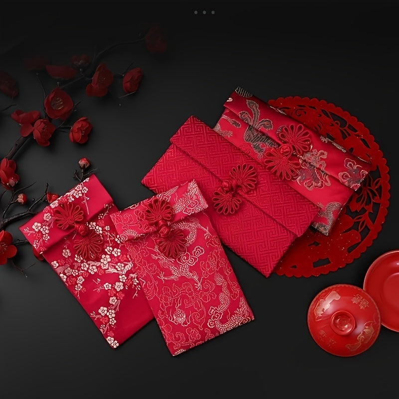 Chinese Silk Fabric Red Envelope Lucky Red Packet Year Gift
