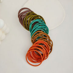 50pcs Hair Tie Elastic Ponytail Hair Rope Rubber Band Basic Accessories
