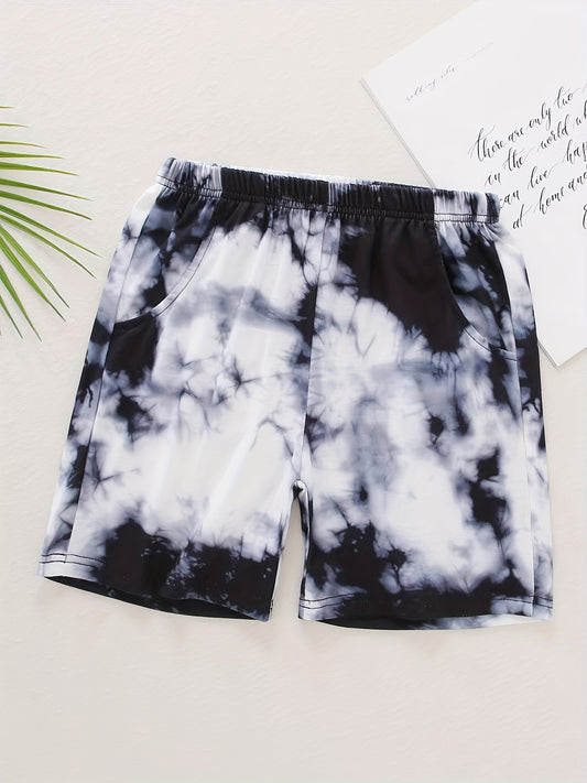 Boys' Tie Dye Printed Beach Shorts