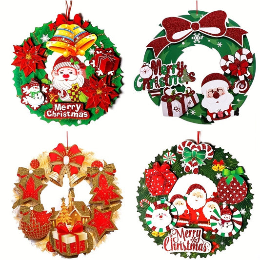 35 99 Cm Christmas Bow Wreath Garland Ornament Paper Pendant for Holiday Decor