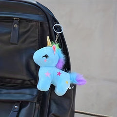 Rainbow Unicorn Doll Plush Toy Key Chain Ornament