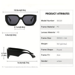 Y2K Marble Sunglasses Cat Eye UV400 Sun Glasses Travel Beach