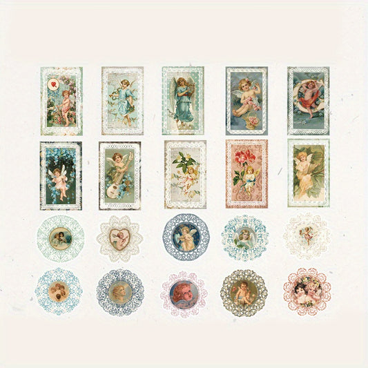 40pcs European Party Series Vintage Paper Lace Decorative Paper